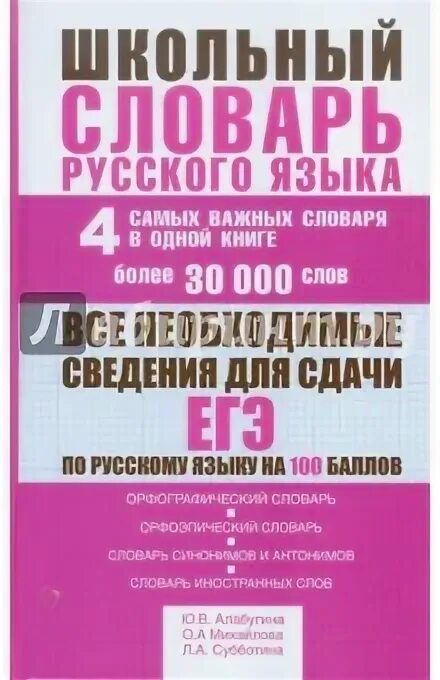 Русский словарь. Русский словарь слов. Орфографический словарь. Самый важный словарь. Книга словарь.