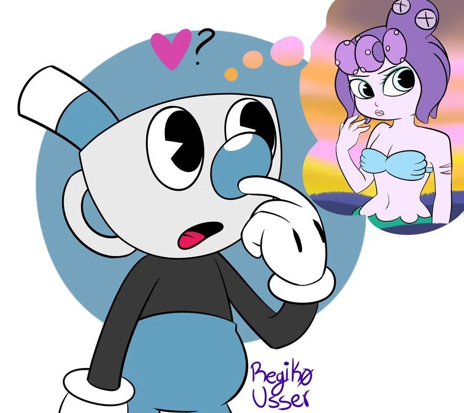 Maria x. Капхед Cala Maria. Cuphead Каламария. Cala Maria and Mugman.