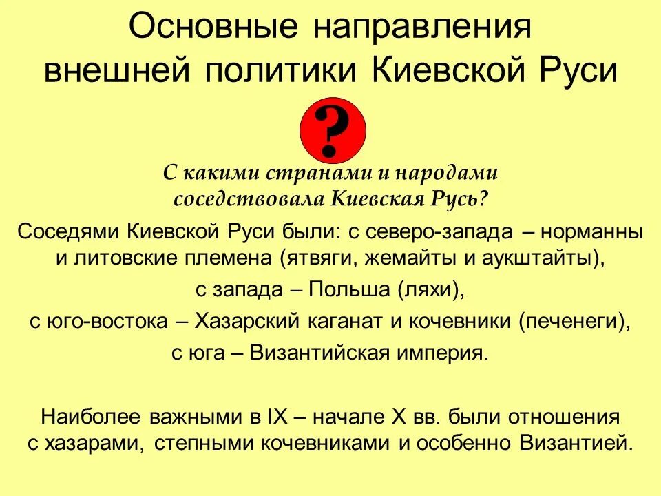 Основные направления внешней политики Киевской Руси. Основные направления внешней политики Киевской Руси в 9-12 веках. Основные направления внешней политики Киевской Руси в 10 11 веке. Важнейшие направления внешней политики Киевской Руси в 10 веке.