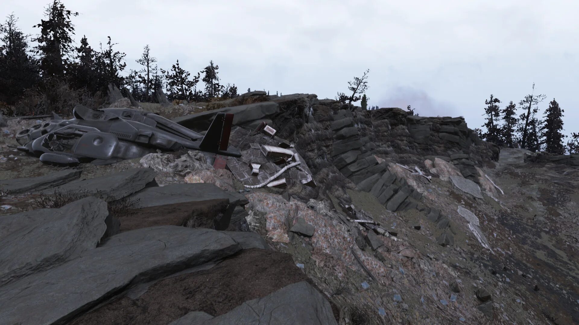 Ядерный кратер Fallout. Crash site