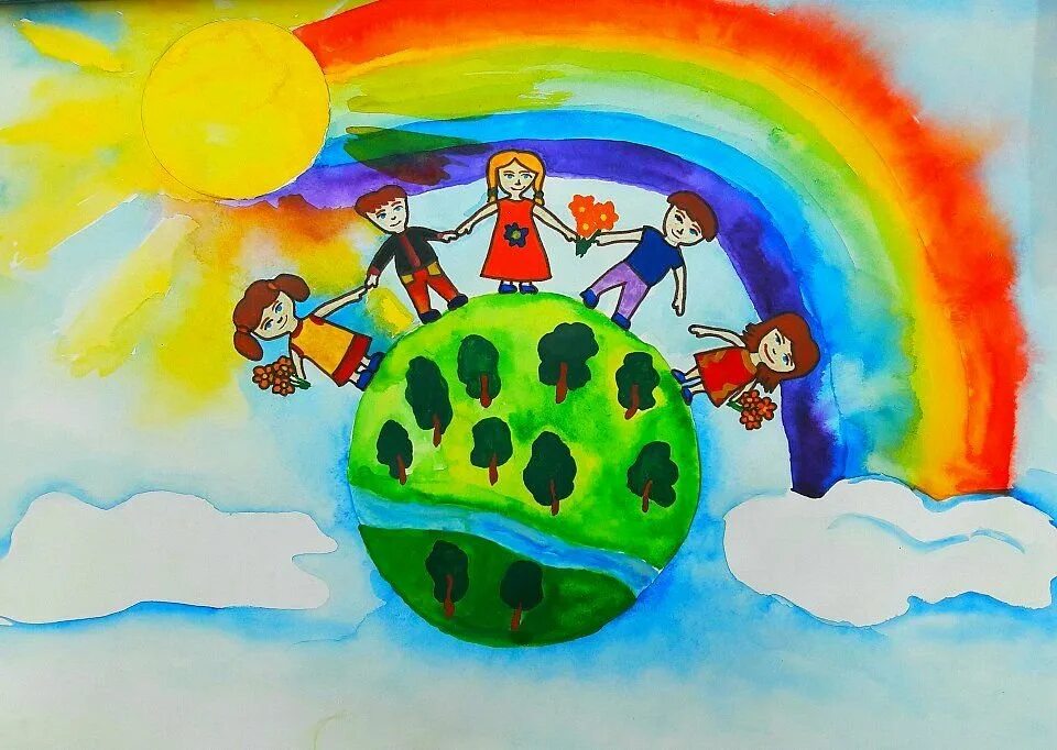 Рисунки детей на тему дети глазами. Рисунок на тему день защиты детей. Рисование на тему день защиты детей. Рисование на тему Дружба. Планета детства рисунок.