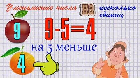 Уменьшение чисел на 1 2 3