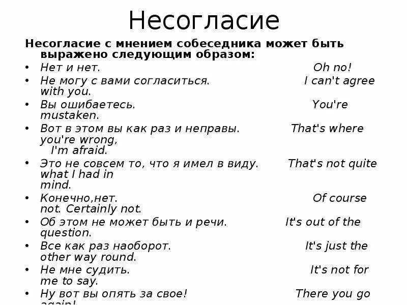 Слова согласия и несогласия. Фразы несогласия на английском. Фразы несогласия. Фразы на английском для выражения несогласия. Как выразить несогласие.