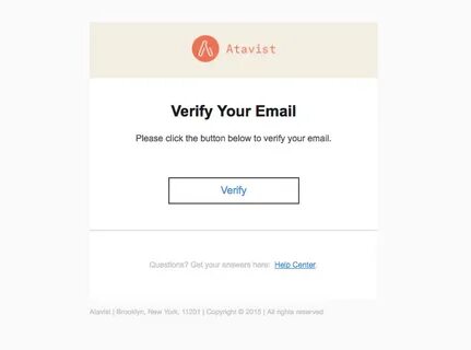 Link to email address verification