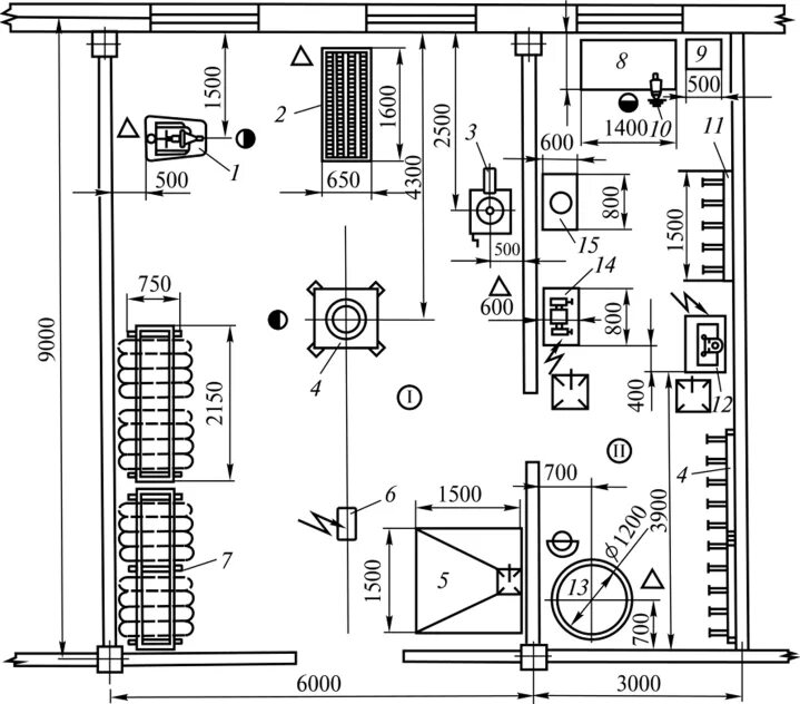 План размещения оборудования шиномонтажа Floor plans, Visualizations