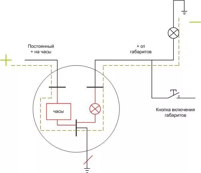 Как подключить часы ваз. Схема подключения часов 2107. Схема подключения часов 2106. Подключить часы ВАЗ 2107 схема подключения. Схема подключения часов ВАЗ 2107.