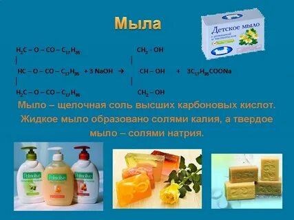 Сложные эфиры жиры мыла