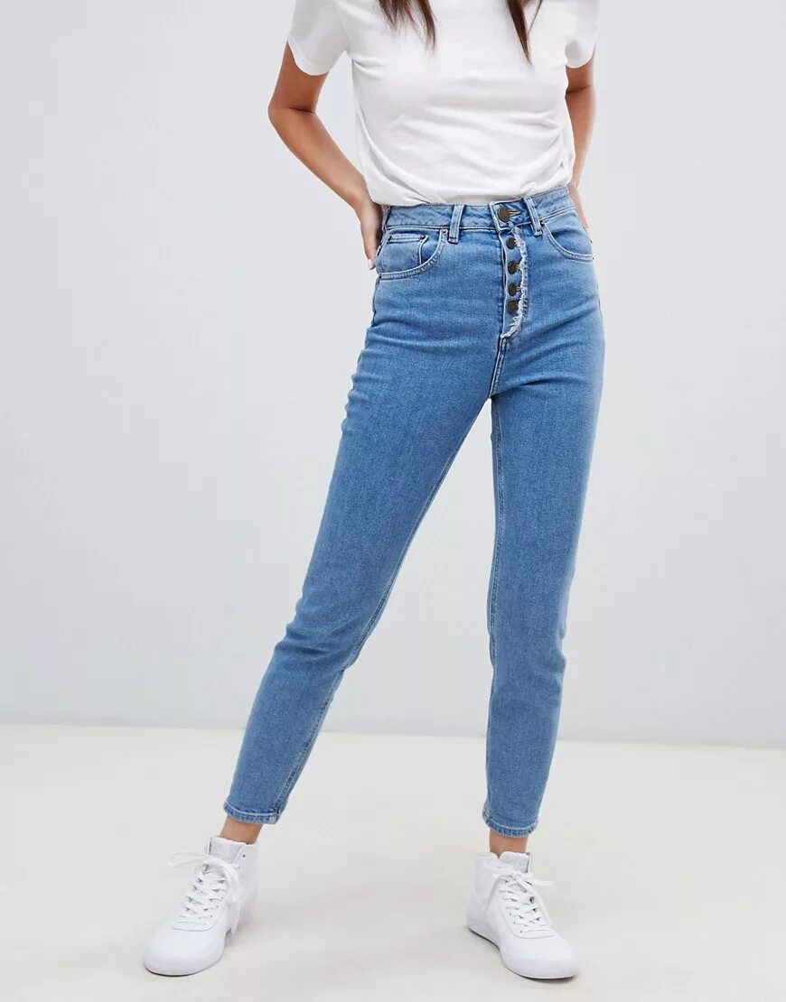 Купить тонкие джинсы женские. Джинсы ASOS Denim с завышенной талией. Джинсы с жавышеном талии. Узкие джинсы женские. Джинсы с высокой талией женские.