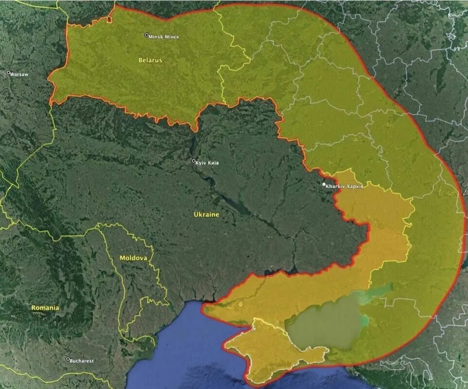 Зона поражения 300 км от Украины. Зона фронта на Украине. Карта поражения ракетами с Украины. Зона поражения украинских ракет.