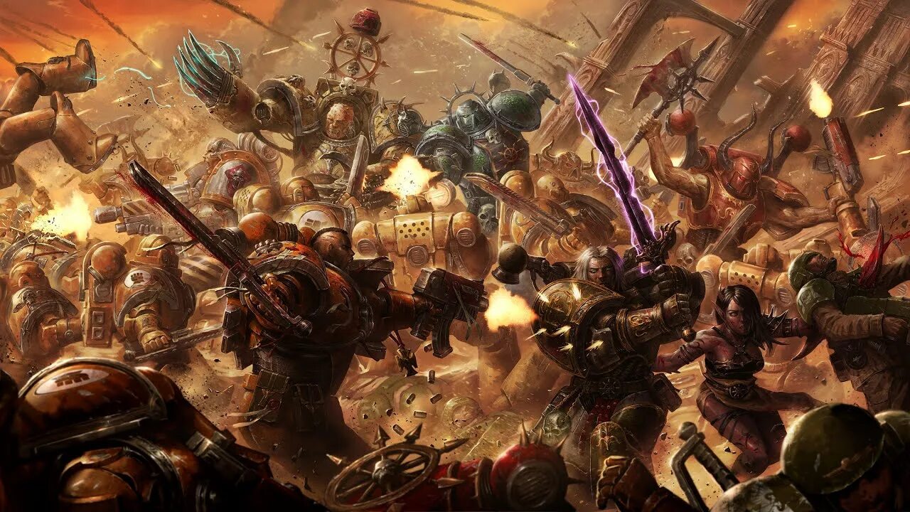 Космодесант против. Вархаммер 40 000. Вархаммер 40к. Имперские кулаки Warhammer 40000.