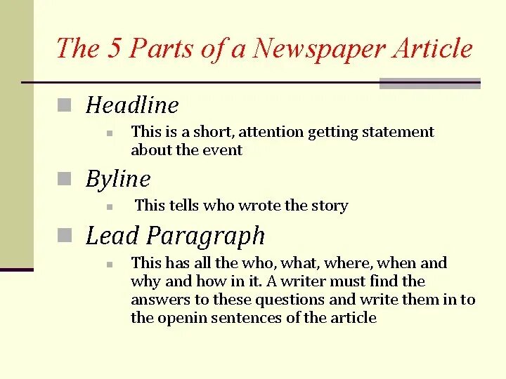 Who is the article about. How to write an article. how to write an article for newspapers. how to write an article in english. newspaper article.