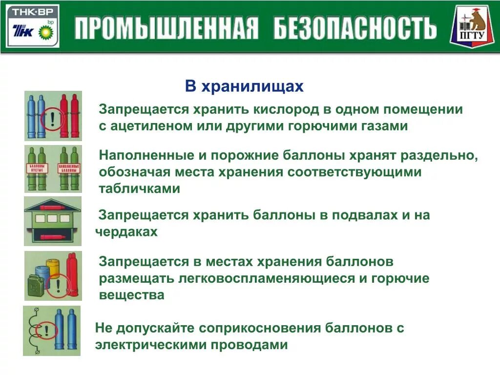 Требования к баллонам с горючим газом. Требования безопасности при эксплуатации кислородных баллонов. Требования к хранению баллонов. Правила складирования баллонов с кислородом. Требования к эксплуатации баллонов под давлением.