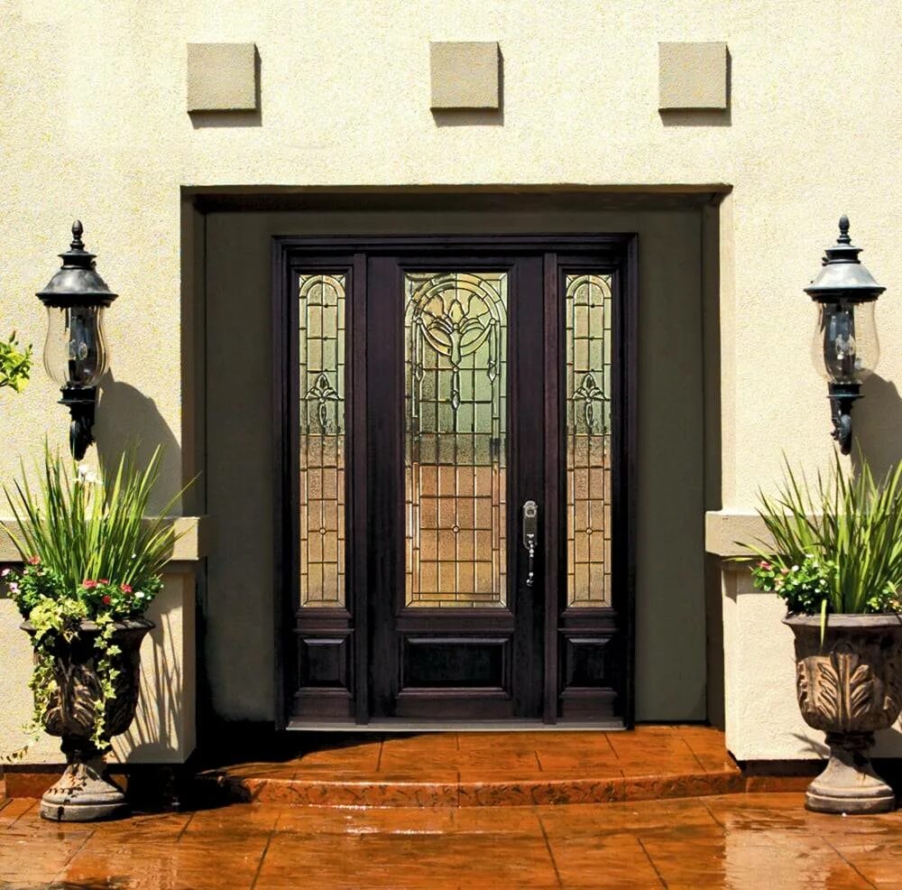 Входные двери Raw Exterior Doors. Входные пластиковые двери уличные 2х СТВ. 2000*1300мм. Стеклянная входная дверь. Пластиковая входная дверь в дом.