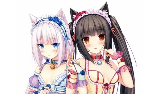 Обои girl, sexy, cleavage, long hair, dress, boobs, anime, beautiful, pretty, br