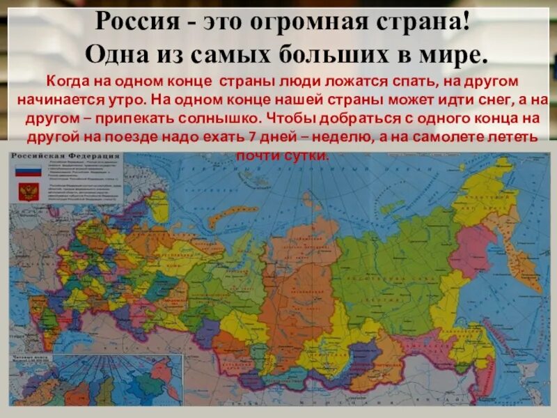 Произведения российской федерации. Россия огромная наша Страна. Страны государства России. Наше государство Россия. Страна Россия слайд.