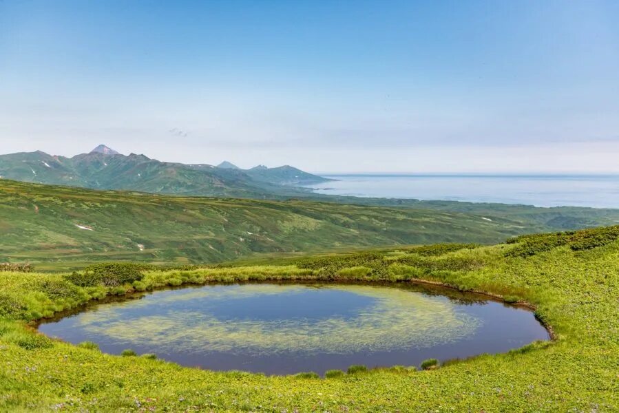 Вулкан чёрного 624 м. Пруд пластиковый садовый. Вулкан креницына, курильские острова. Пруд вулкан. Пруд вулкан.