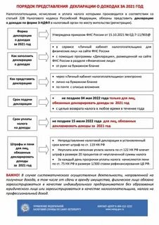 Правила представления декларации
