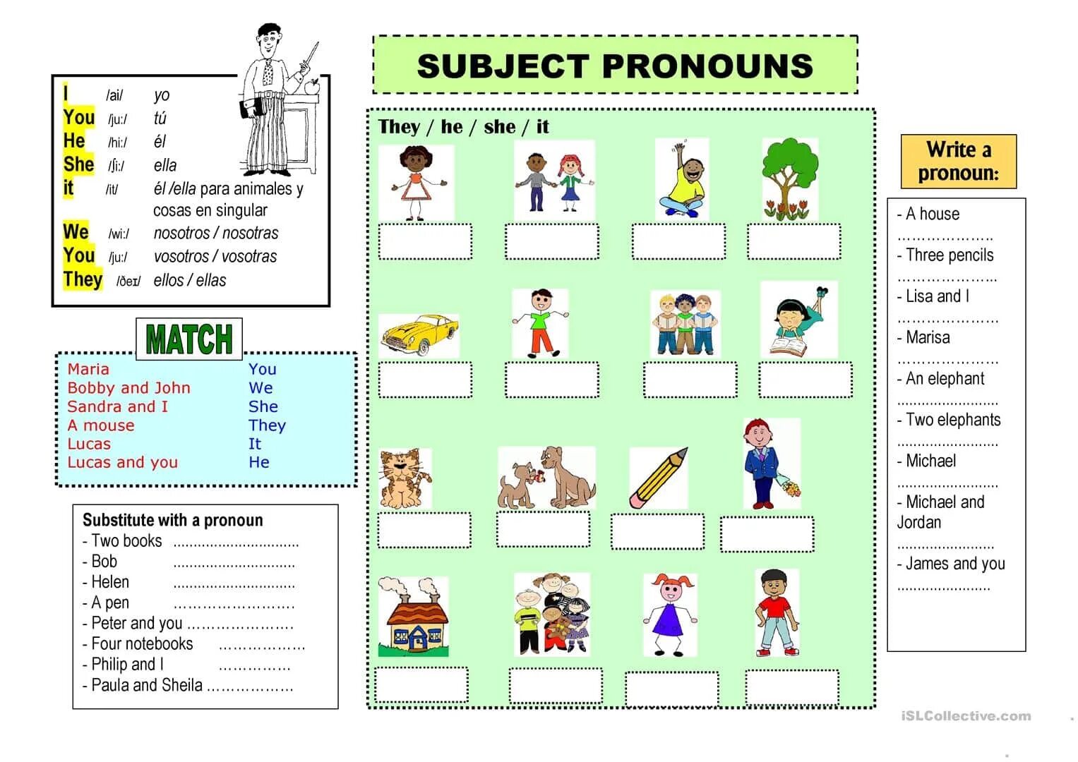 Https en islcollective com. Личные местоимения в англ языке 2 класс. Личные местоимения subject pronouns. Местоимения в английском языке Worksheets. Personal pronouns упражнения для детей.