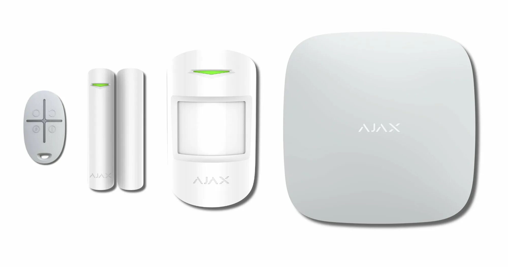 Ajax systems. Сигнализация Ajax Starterkit White. Комплект Ajax Starterkit White. Hub белый Ajax Централь системы безопасности 26612.01.wh2. Стартовый комплект Ajax Starterkit cam Plus White.