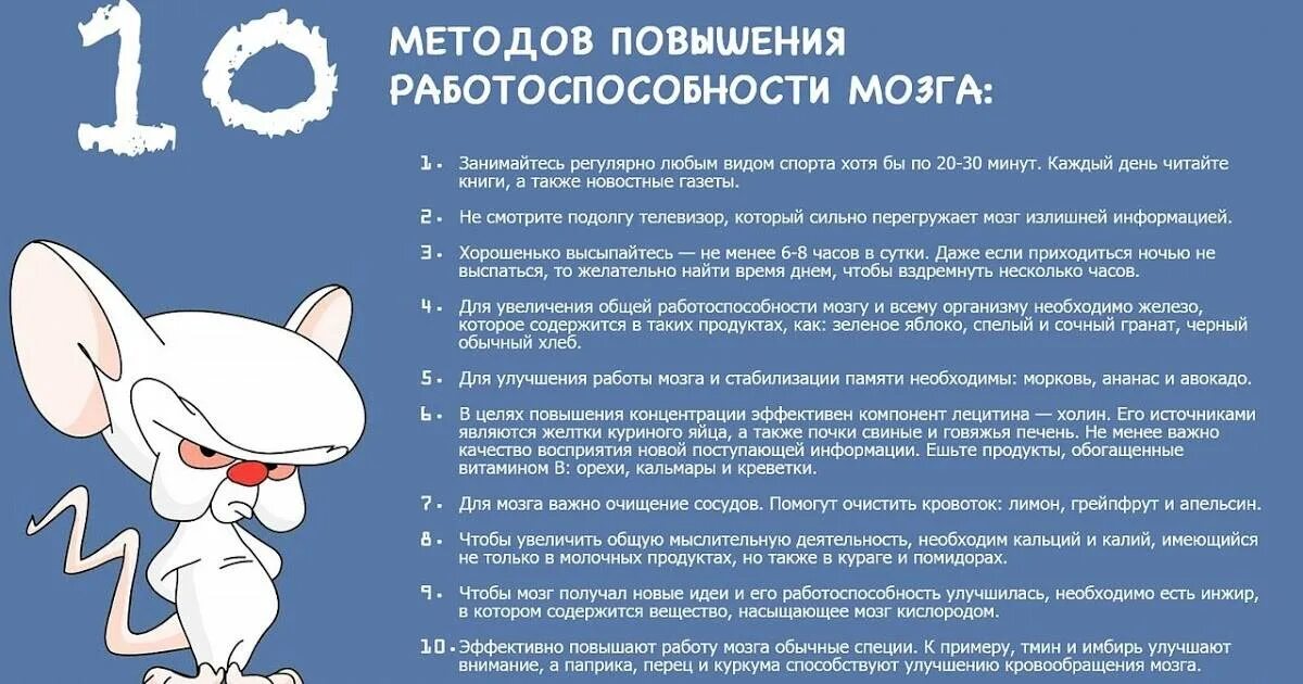 Был принят для повышения. Способы повышения работоспособности. Способы повышения умственной работоспособности. Советы для улучшения работы мозга. Советы по повышению работоспособности мозга.