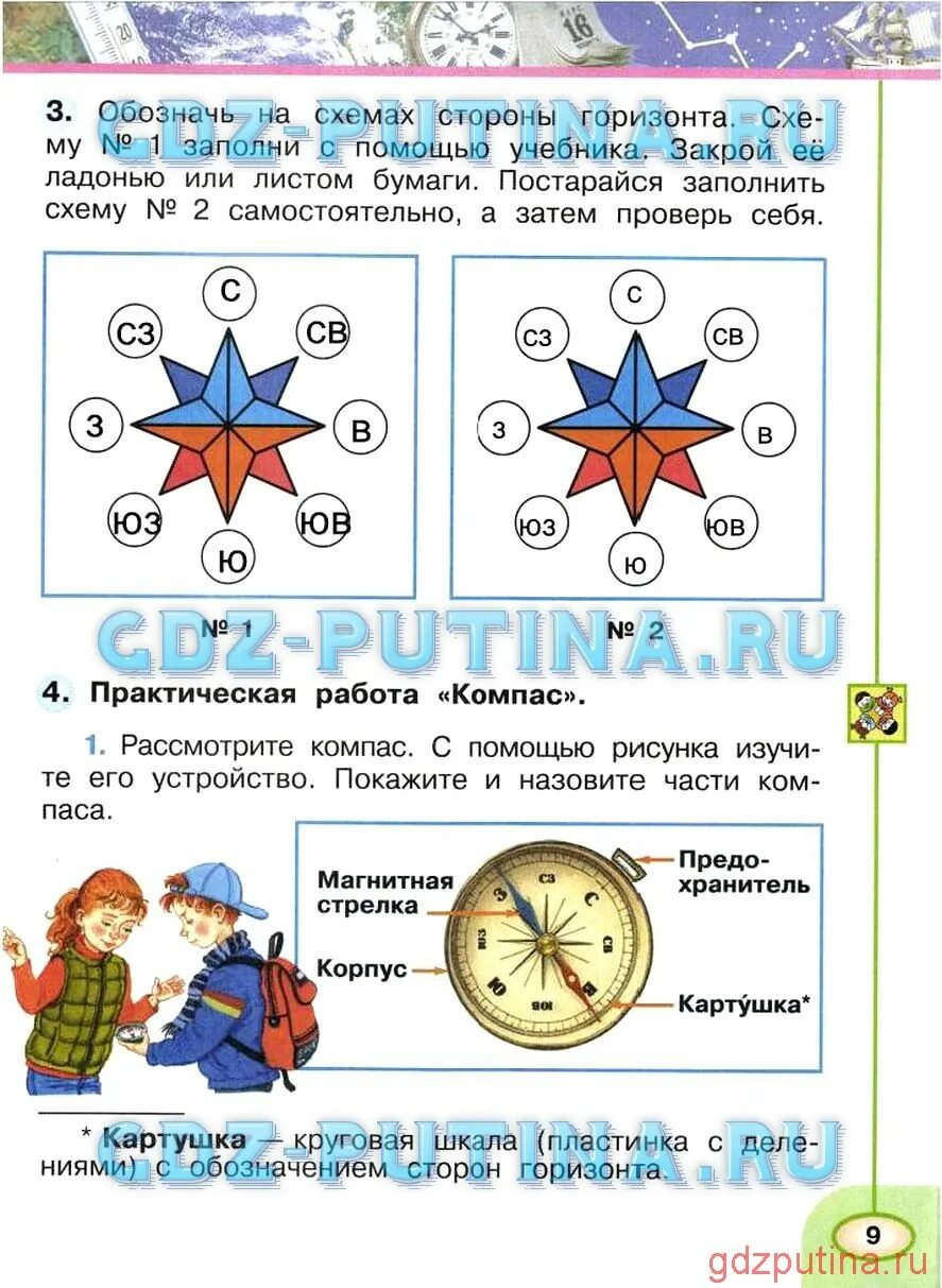 Окружающий мир 2 класс рабочая тетрадь горизонт. Окружающий мир стороны горизонта. Стороны горизонта схема 2 класс. Стороны горизонта 2 класс окружающий мир. Обозначьте на схемах стороны горизонта.