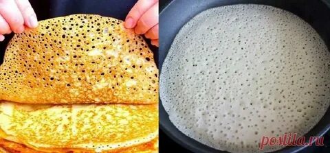 Блинчики с дырочками с содой