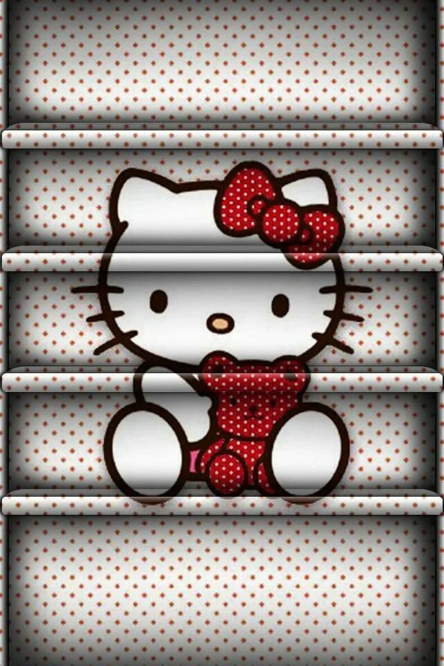 Хеллоу на айфоне. Китти. Hello Kitty. Айфон Хэллоу Китти. Экран с Хеллоу Китти.