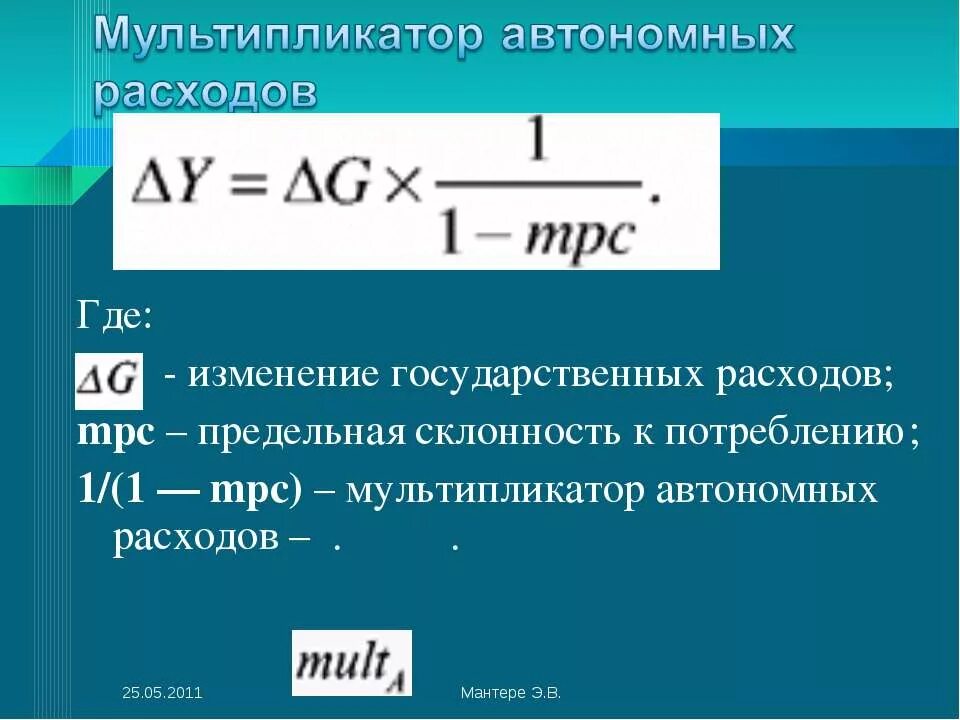 Изменение автономных расходов. Мультипликатор государственных расходов. Мультипликатор автономных расходов. Мультипликатор государственных расходов формула.