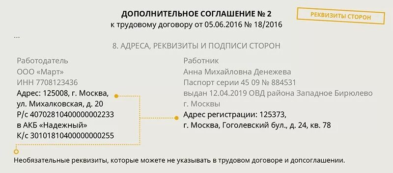 Реквизиты трудового договора. Подпись реквизитов в трудовом договоре. Реквизиты в договоре образец. Реквизиты сторон в договоре.