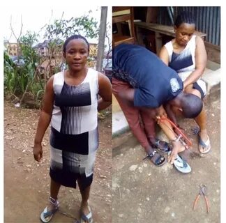 Domestic violence: Nigerian Man Chains His Wife To A Pillar for in for 10 hours 