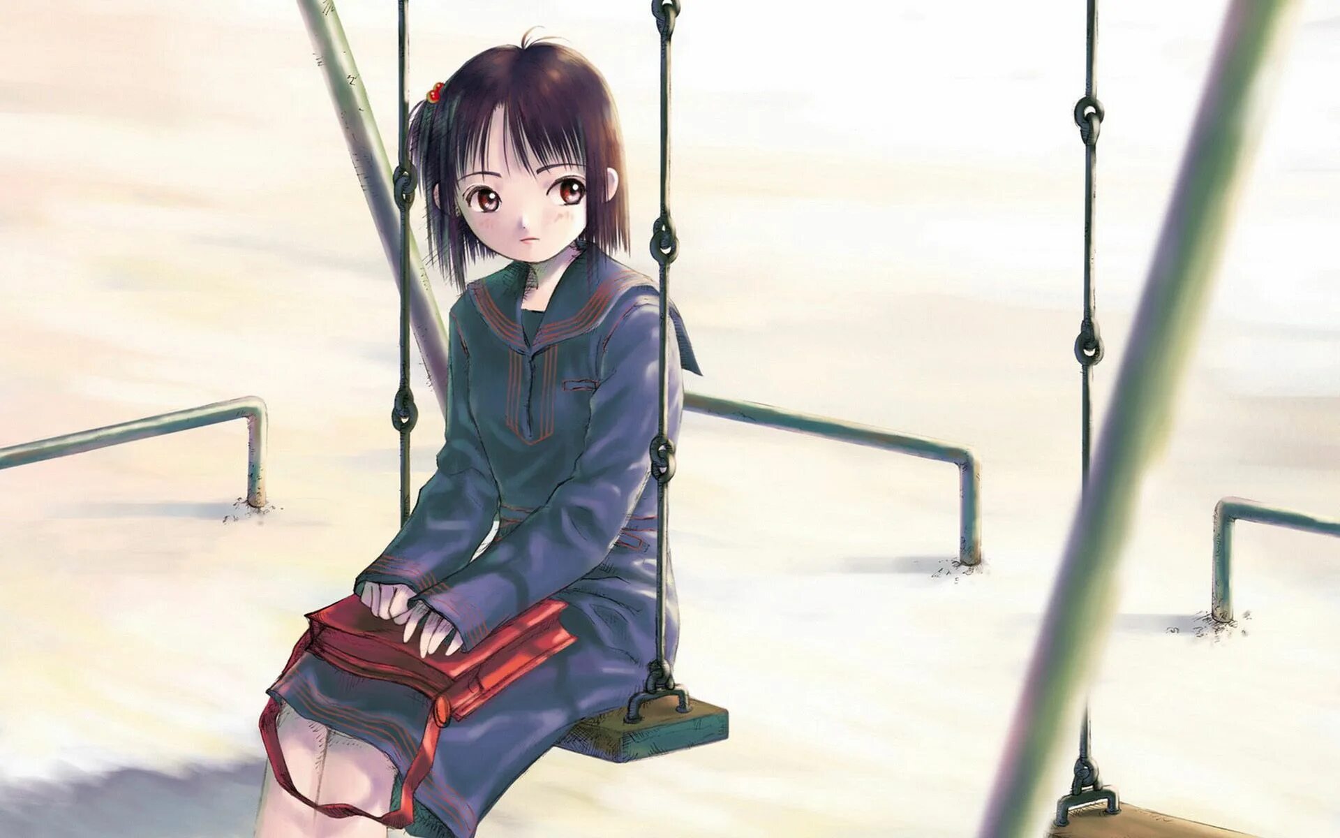 Одинокие качели. Арты одиночество. Человек на качелях арт. Ночь арт. Звездное небо и качели.