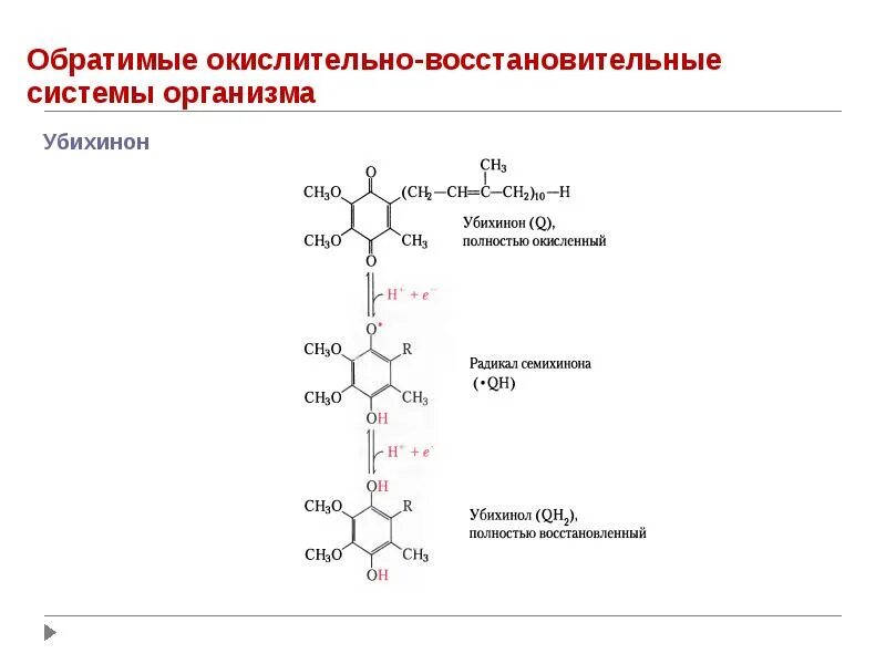 Участвуют в реакциях окисления. Обратимые окислительно-восстановительные системы. Окисленный убихинон. Убихинон окисление. Убихинон окисленный и восстановленный.