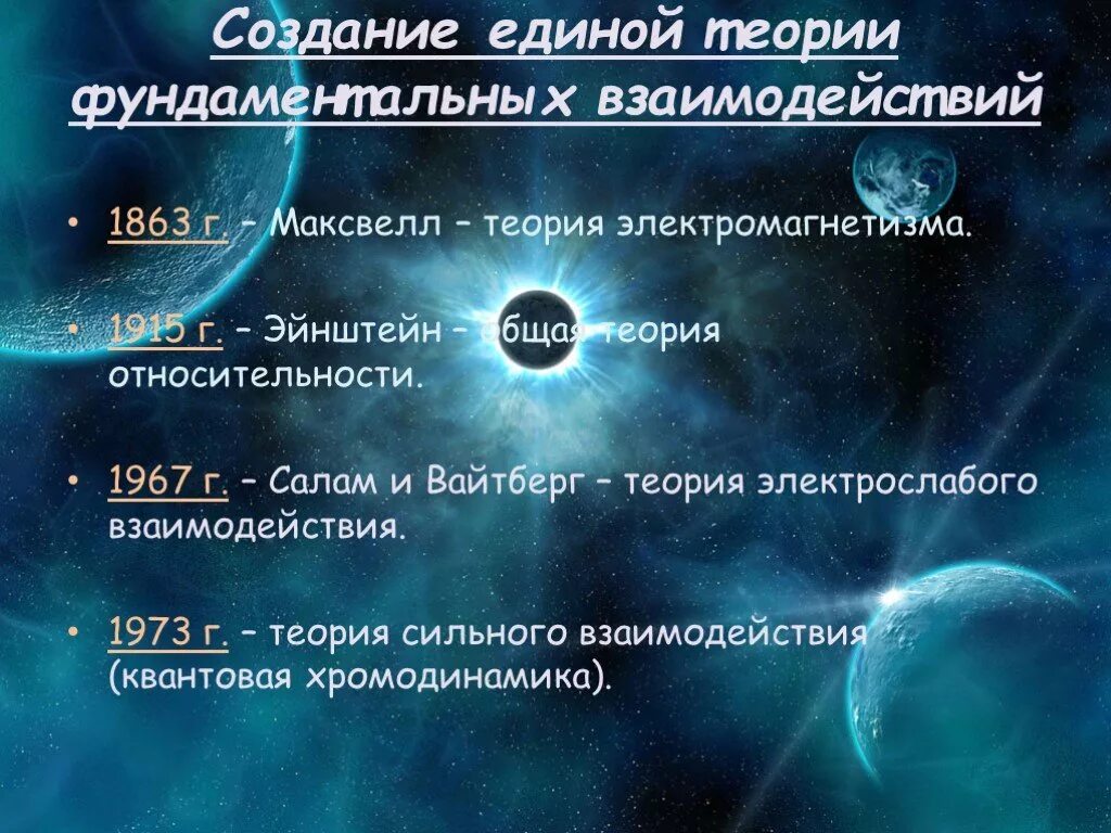 Теория электрослабого взаимодействия. Гипотезы о единстве фундаментальных взаимодействий.. Единая теория слабых и электромагнитных взаимодействий. Единая теория взаимодействия.