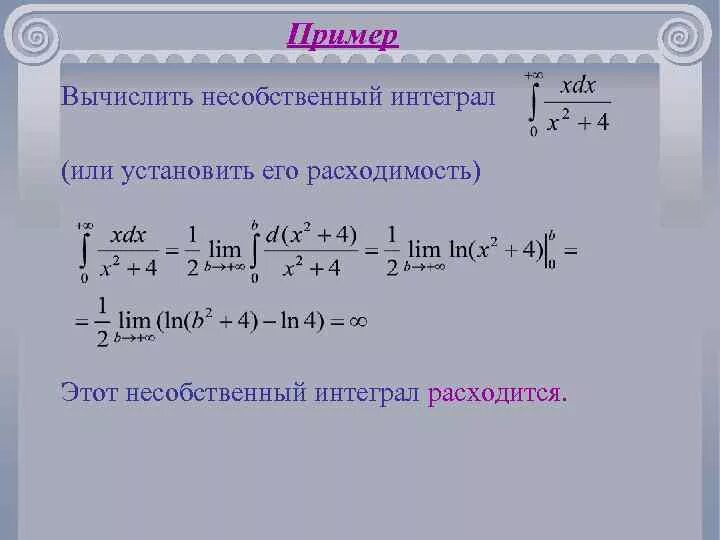 Доказательство сходимости несобственных интегралов: найдено 61 изображений