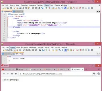 Как изменить цвет текста в html