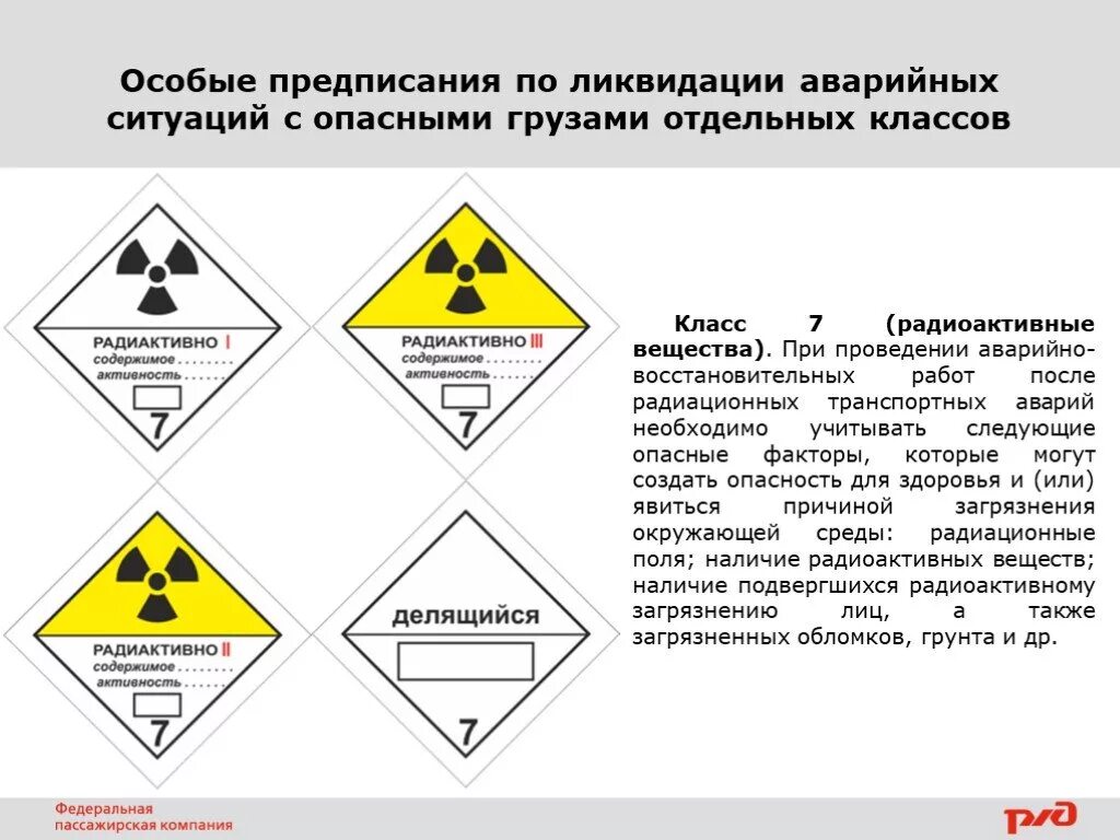 Вопросы перевозке опасного груза. Радиационно опасные вещества. Знаки опасности опасных грузов. Аварийные ситуации с опасными грузами. Маркировка опасных грузов на автомобильном транспорте.