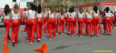 THESE BITCHES ALL GOT DRESSED THE SAME AND STOOD IN LINE FOR STEVE TO HUMP ...