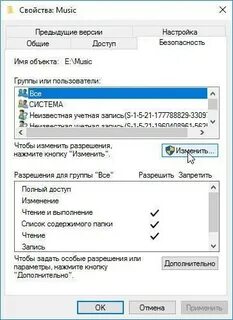 Отсутствует разрешения на запись и чтение