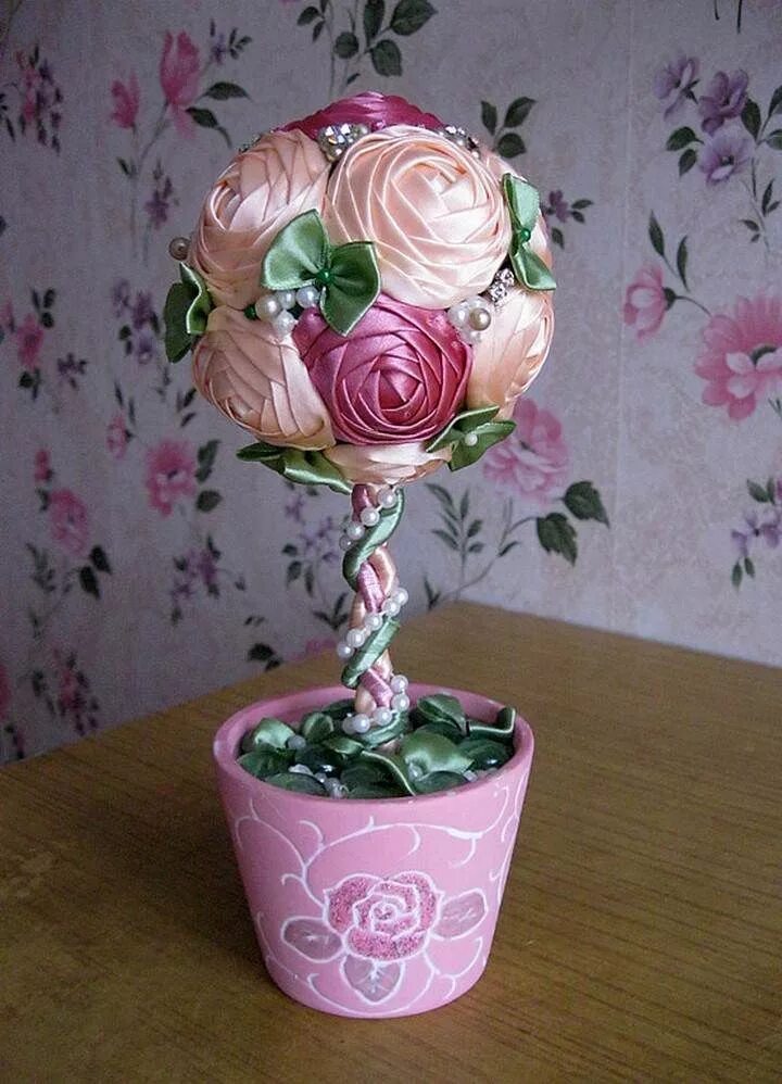 поделки из атласных лент. поделки из атласных лент. поделки из ленточек. поделки из атласных своими руками. панно из лент подсолнухи.