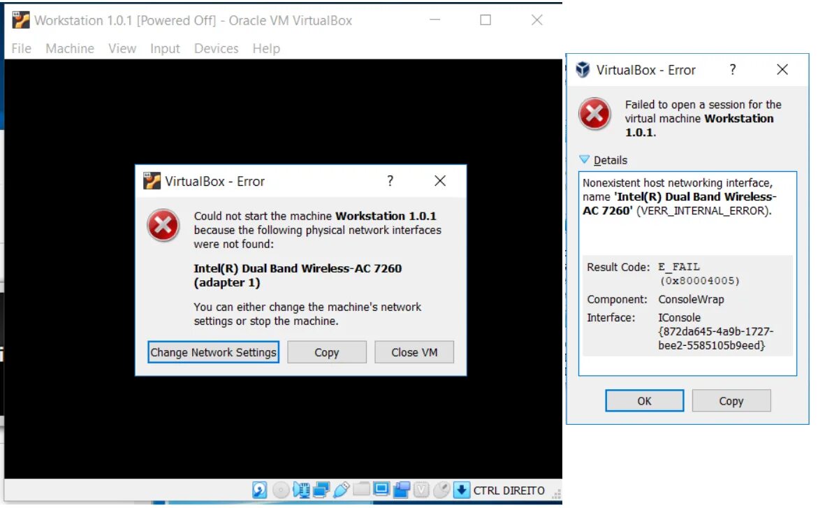 Failed to power on virtual machines. Ошибка VIRTUALBOX. VIRTUALBOX ошибка 0x80004005. VIRTUALBOX ошибка при запуске. E fail 0x80004005 VIRTUALBOX Windows 10.
