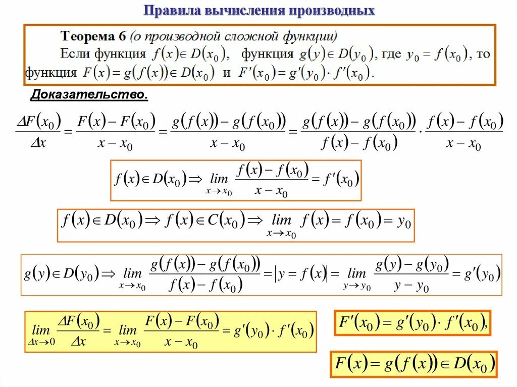 Формулы для вычисления производных сложных функций. Формулы производной сложной функции умножения. Производные формулы сложной функции умножение. Вычислить производную сложной функции с делением.