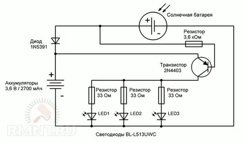 Схема солнечного датчика