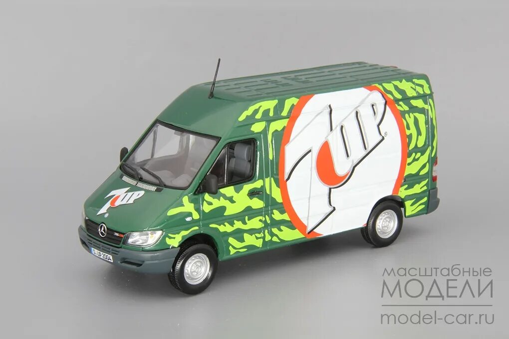 Mercedes Benz Sprinter 1:43 MINICHAMPS. Масштабные модели Mercedes Sprinter. Фургон Севен ап. Unomag.