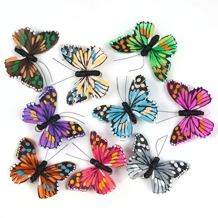 Купить бабочки с доставкой. Бабочка из перьев. Бабочка декоративная на прищепке. Вещи с бабочками. Бабочки на металлической прищепке.