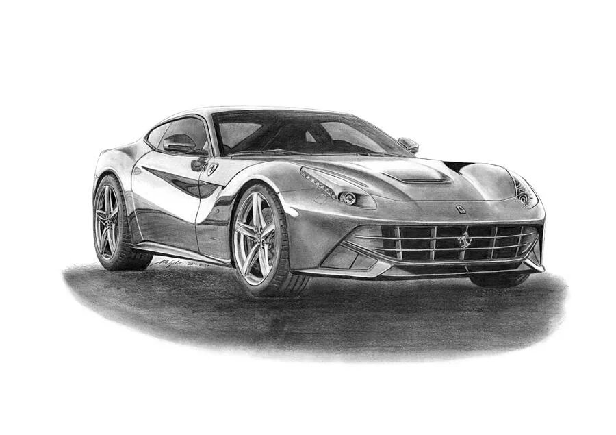 Спорткас. Ferrari f12 Berlinetta скетч. Автомобиль рисунок. Спортивная машина рисунок. Рисунок машины карандашом.