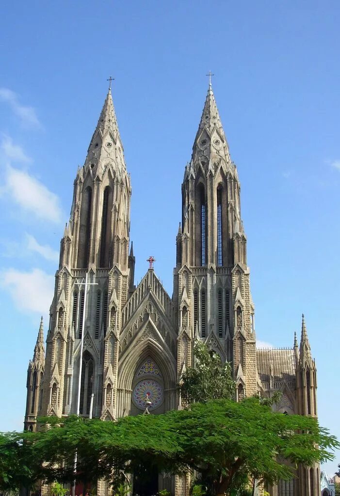 Famous cathedral. St. Philomena's Cathedral. St. Philomena's Cathedral, Mysore. Cathedral famous. Famous Church India.