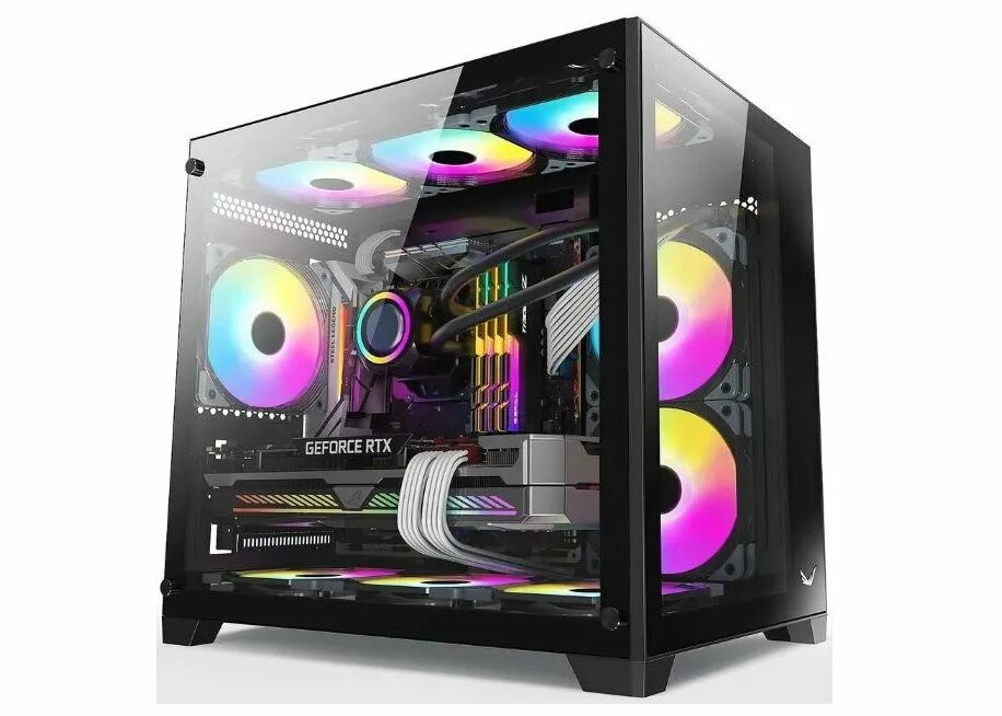 Корпус ATX Formula v-line 7713. Корпус MATX Formula Crystal z5 белый. For Dual-Chamber PC Case. Crystal z5