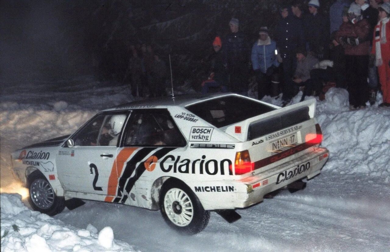 Audi Coupe quattro Rally 1987. Audi Group b. Ралли Швеции 1987.