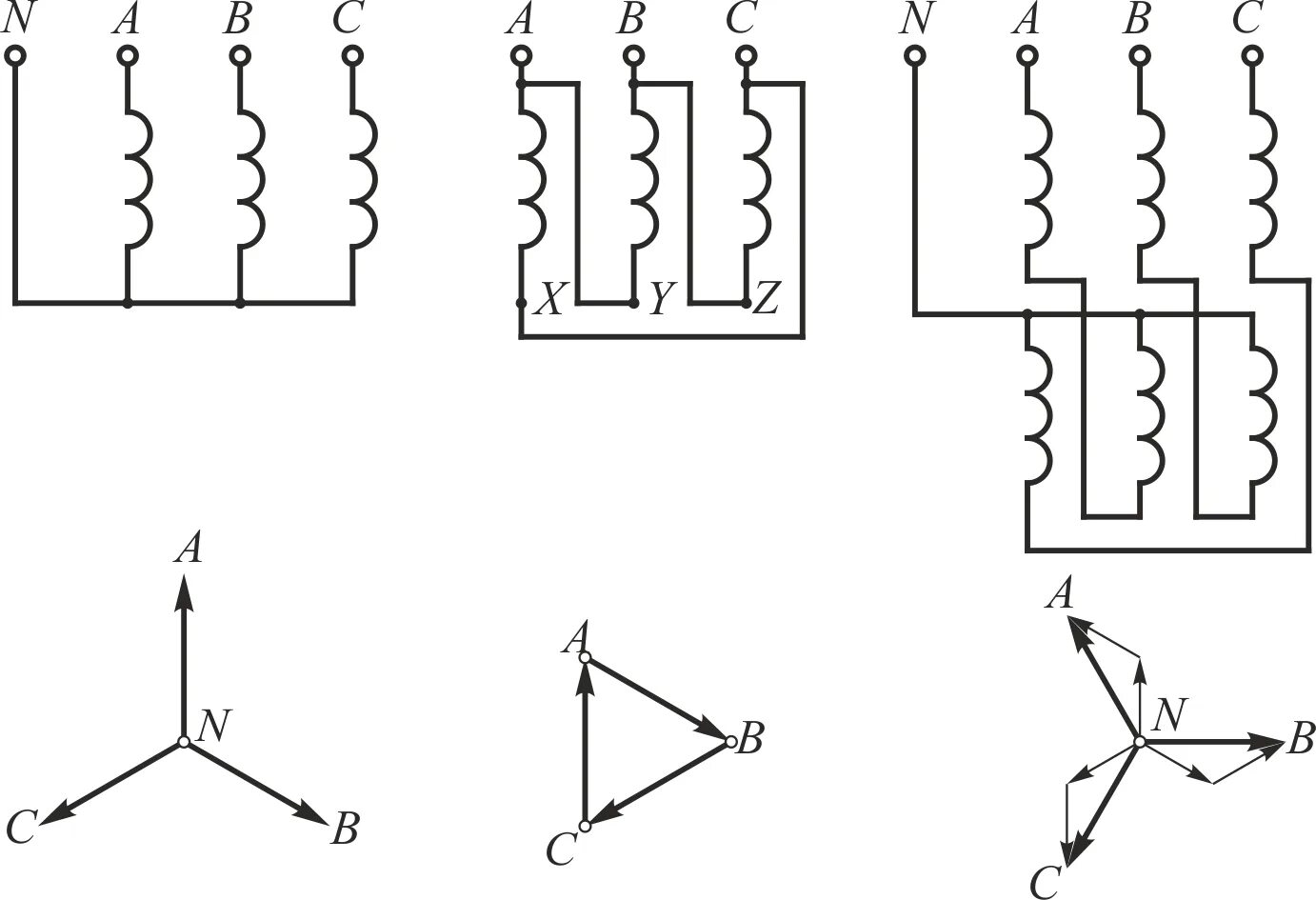 Соединение обмоток трансформатора треугольник. Схема подключения обмоток трансформатора звезда треугольник. Схема соединения обмоток трансформатора звезда треугольник. Схема соединения обмоток трансформатора звезда звезда. Соединение обмоток трехфазного трансформатора звездой-звезда.