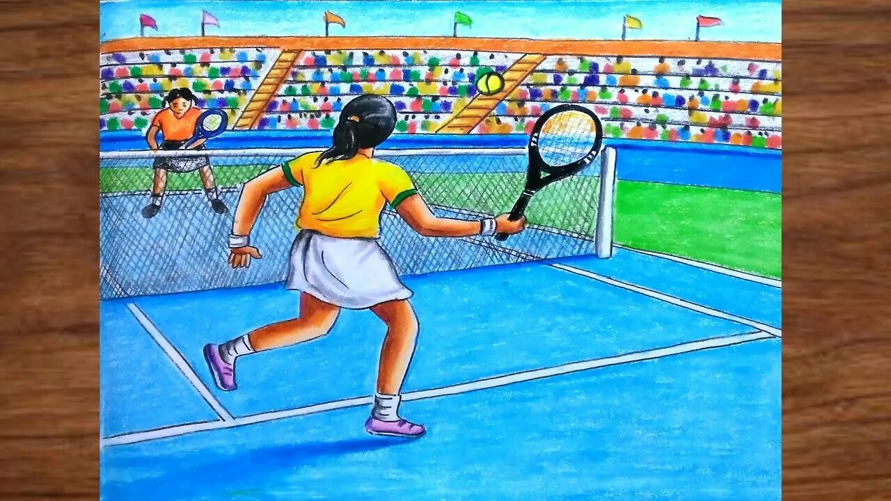 Игры рисуй красиво. Теннис рисунок. Теннис скетч. Рисунок игра в теннис легко. Рисунки игр.